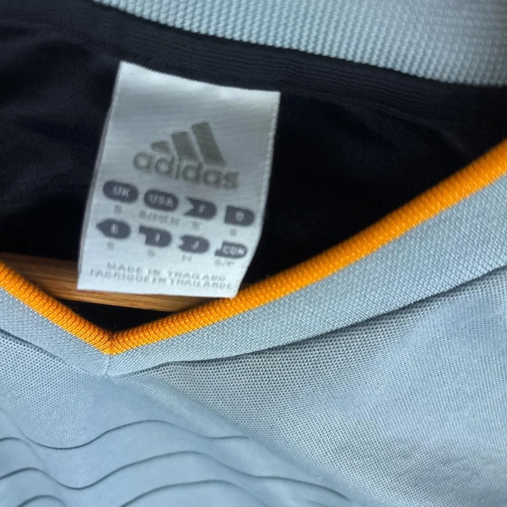 Vintage Y2K Adidas Goalkeeper Jersey Size Small Climalite Padded Sleeves Gray